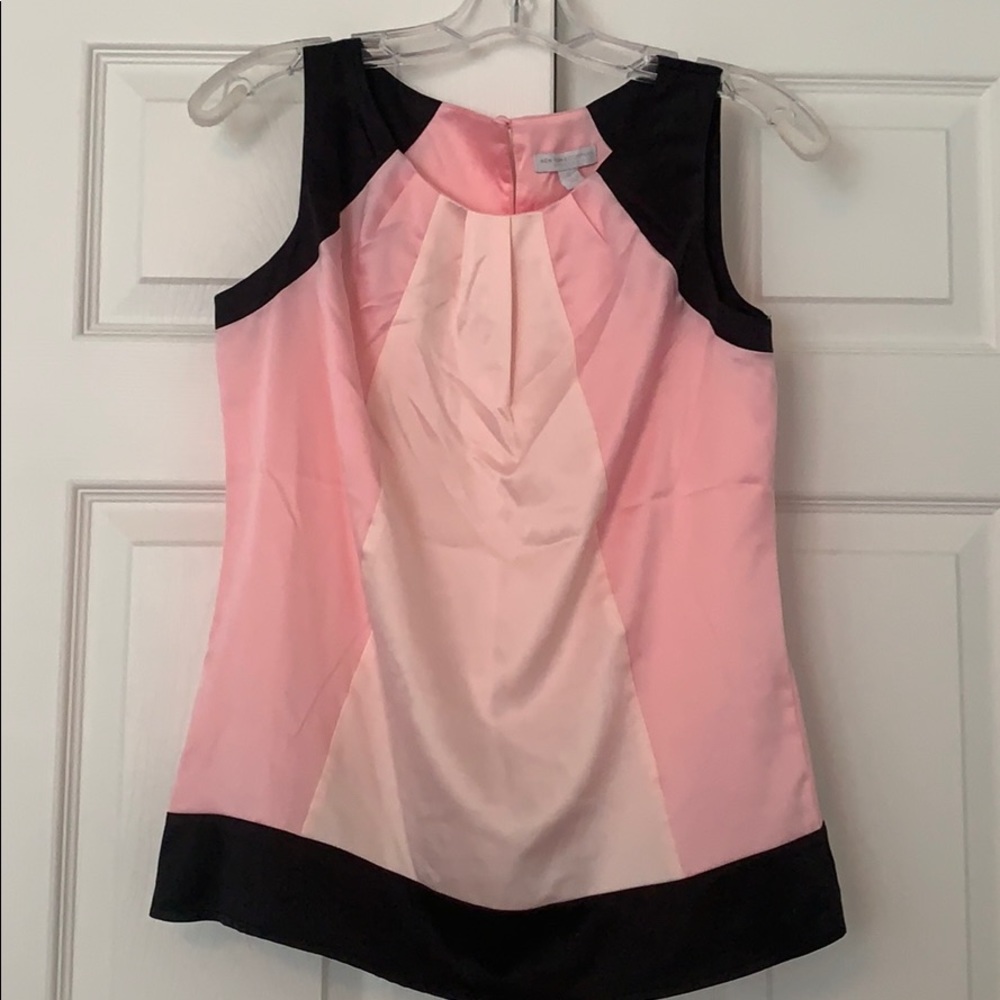 Black and Pink Sleeveless Blouse NWT